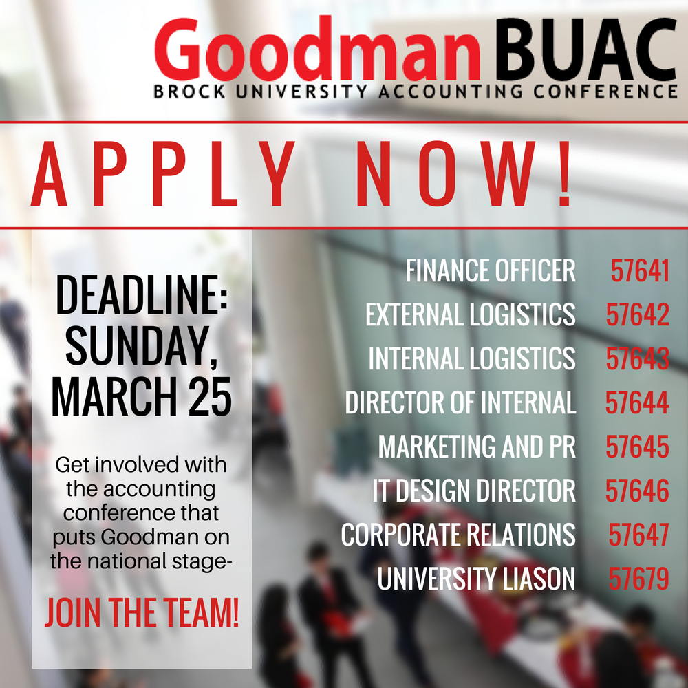 GoodmanBUAC's tweet photo. There’s just over a week left to apply if you want to be part of #BUAC2018, so head over to https://t.co/FHo78gchnE now to check out these exciting opportunities! https://t.co/tV1NeHMPrS