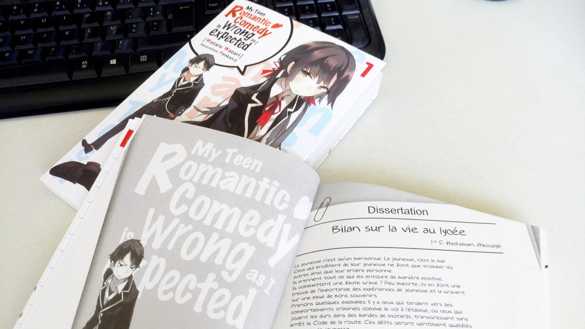 Editions_Ofelbe's tweet photo. J-1 avant la sortie officielle de notre première comédie scolaire : #MyTeenRomanticComedy !
Nous sommes ravis que vous puissiez enfin découvrir les aventures de Hachiman et Yukino. 😊

#LightNovel #Roman #Adolescence #Jeunesse https://t.co/sGEfamdyzK