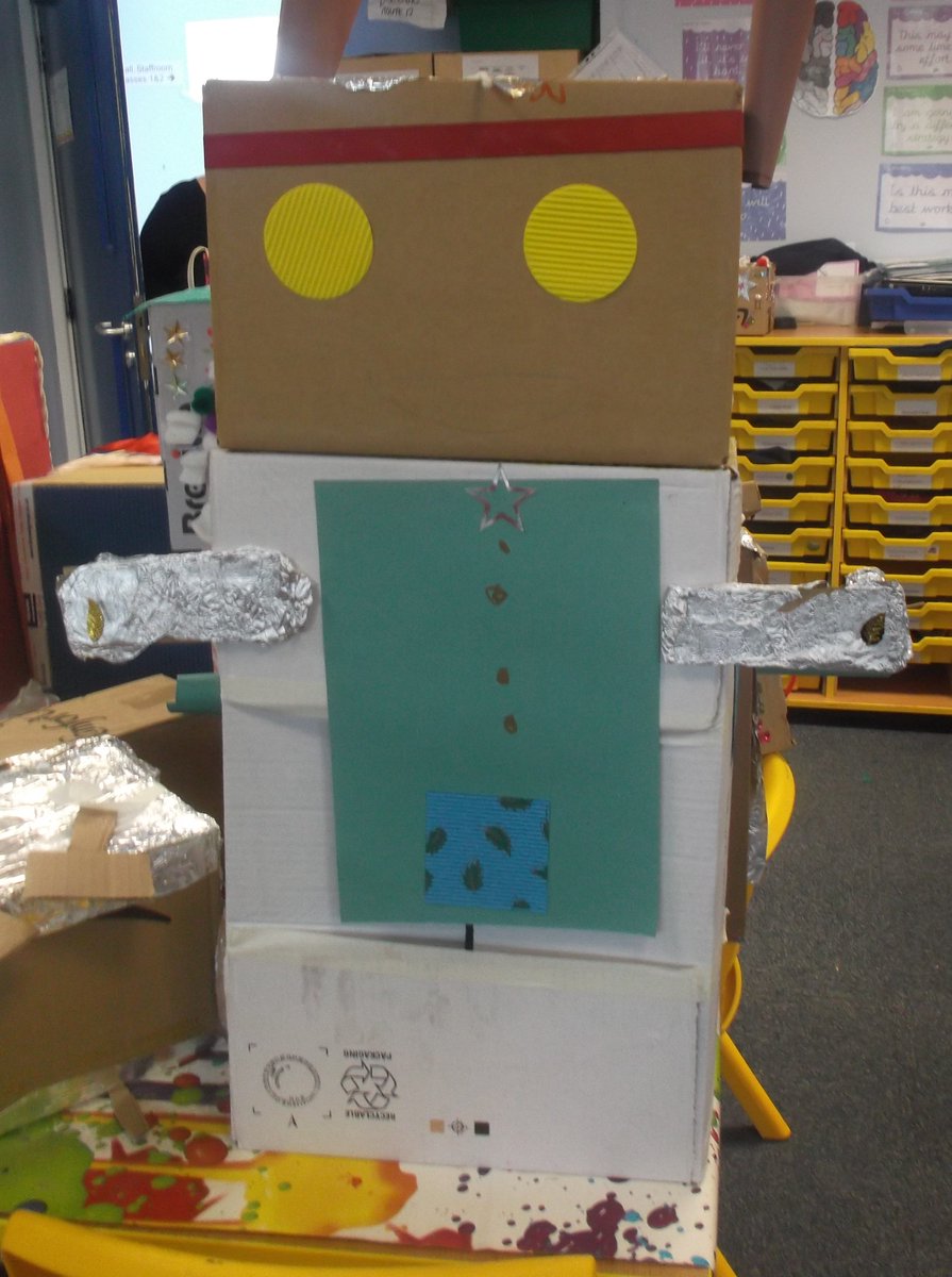 PrioryCPSchool's tweet photo. #JupiterClass #ArtsandCrafts #Art #Robots https://t.co/93HeLMd7Tt