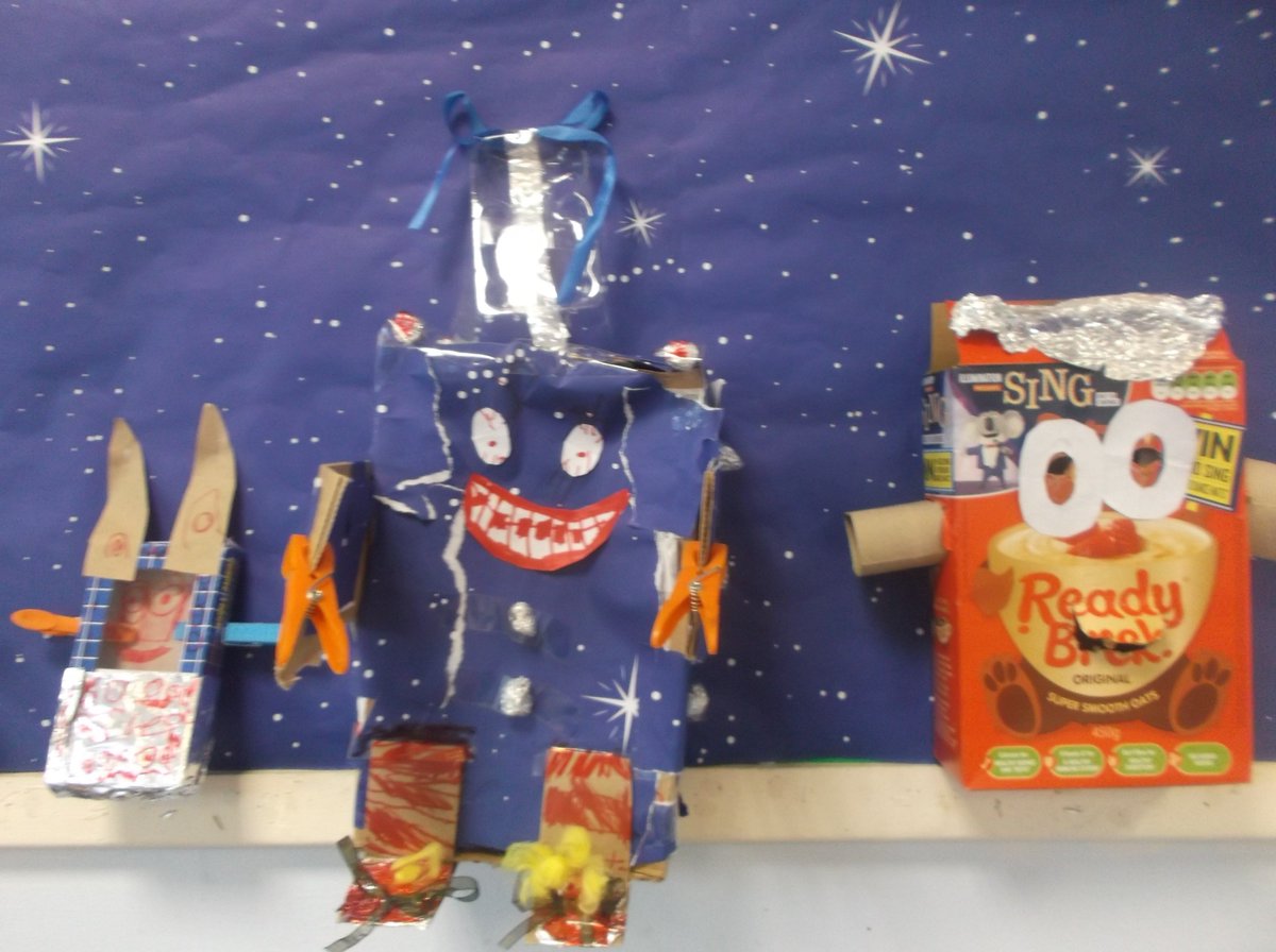PrioryCPSchool's tweet photo. #JupiterClass #ArtsandCrafts #Art #Robots https://t.co/93HeLMd7Tt