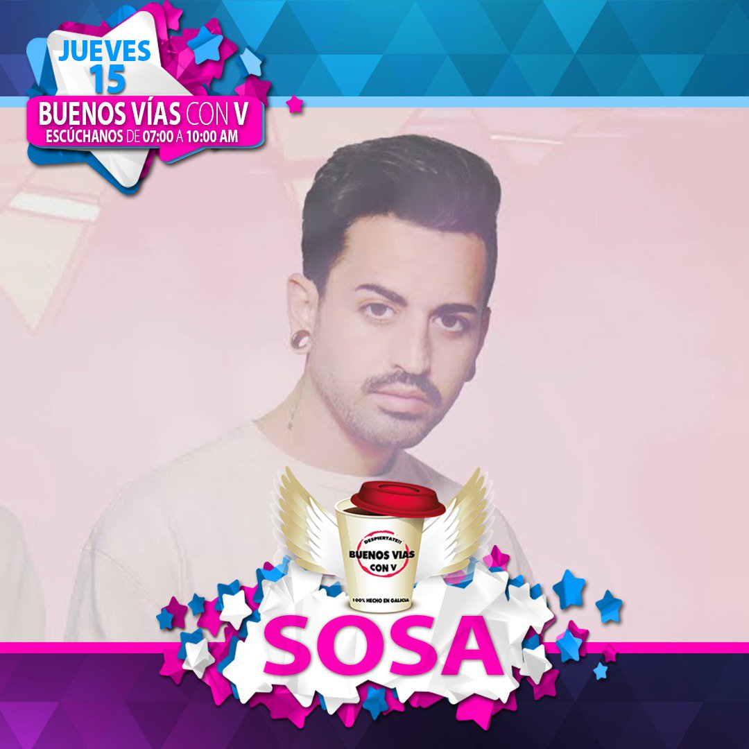 Esta mañana de 7 a 10am en <a href="/via_radio/">Via Radio</a> recibimos, despertándose con nosotros en #BuenosViasConV a <a href="/officialsosa/">SOSA</a> , que nos contará un montón de cosas sobre sus nuevos trabajos ¡No faltes a tu cita con el buen rollo cada mañana en la que manda!