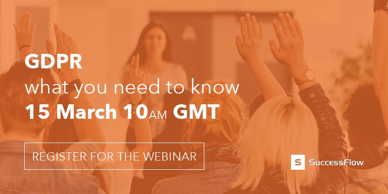 SuccessFlowAdam's tweet image. Join us for a 45 minute discussion on how the #GeneralDataProtectionRegulation is an opportunity not a problem     okt.to/LCENzk