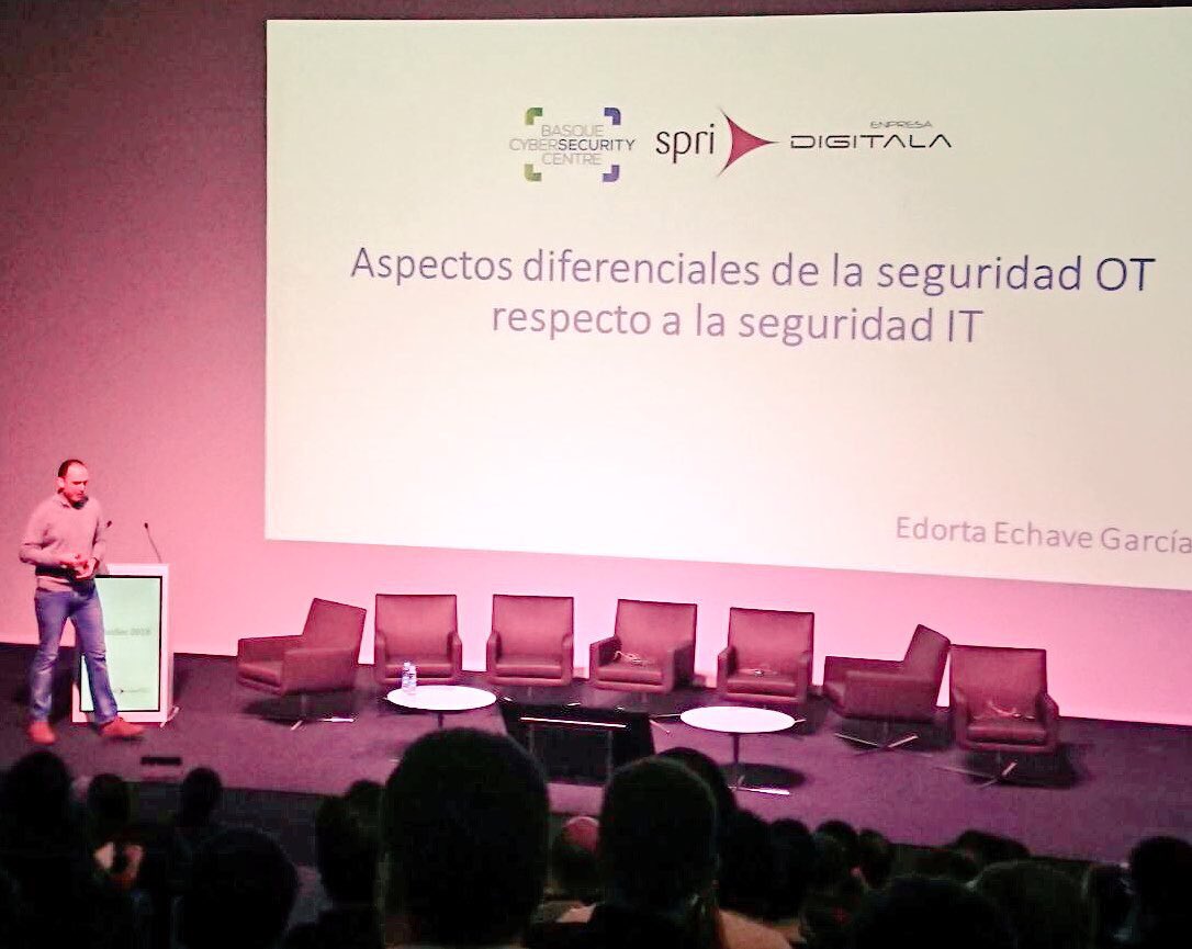 info_CCI's tweet photo. #TheCCIEcosystem: Last week we were present at #IndusSec 2018, the industrial cybersecurity congress by #BCSC &amp; @grupoSPRI, via @InnoTecSystem’s @CloverStreetMan, regional coordinator of @info_CCI for the Basque Country, who talked about IT/OT #convergence https://t.co/HHHTZwOHXY
