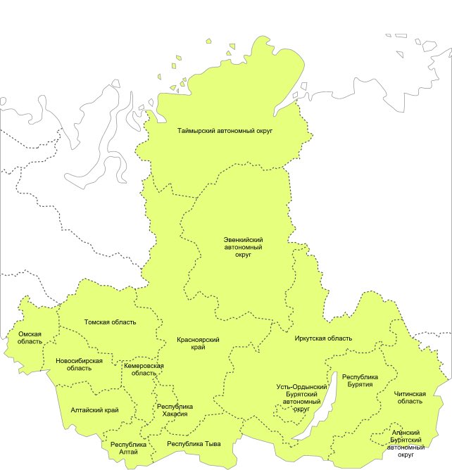 Состав сибири области. Сибирский федеральный округ административная карта. Сибирский федеральный округ географическая карта. Карта Сибирский федеральный округ с городами. Сибирского федерального округа (СФО).