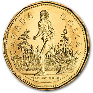 March 14, 2005 – The Terry Fox one-dollar coin is unveiled. Terry is the first Canadian to be featured on a circulation coin.
