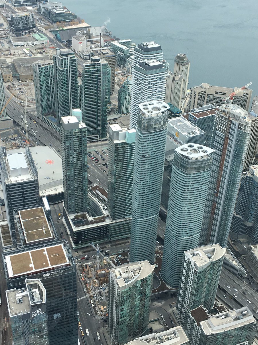 Can u spot the green roofs and the solar panels ??   A view from the top of the CN tower!!
