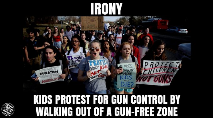 Kudos to the pro-gun students who are not supporting their anti-gun counter...
