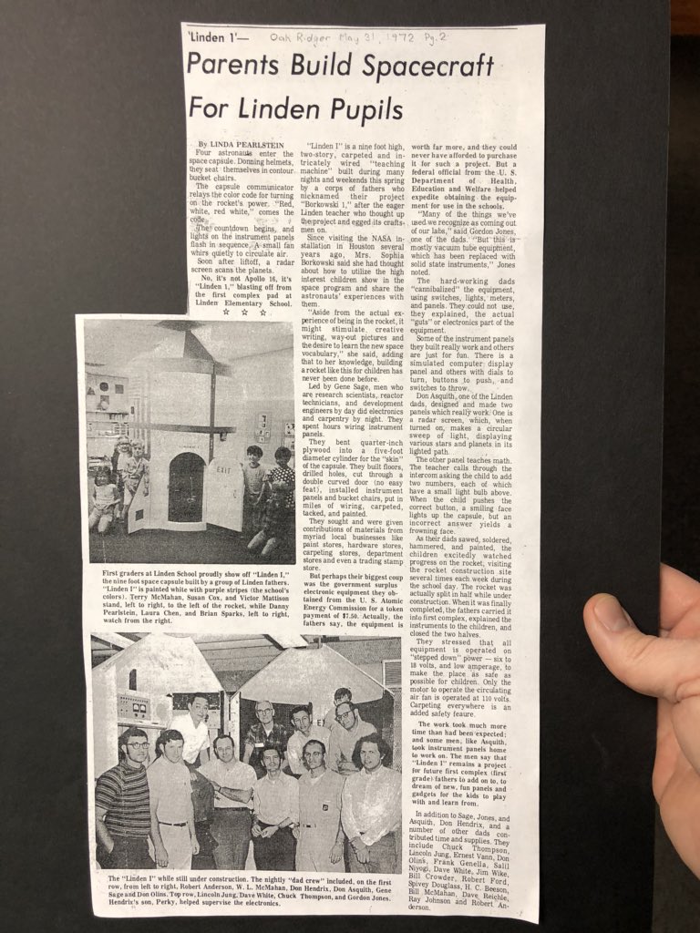 MrCroftsClass's tweet image. Found at @KidsMuseumofOR the @LindenLion 1st graders and parents of 1972 built the rocket that kids get to play on today! #LindenRocks Always has been a community that supports and encourages! #ORSRocks