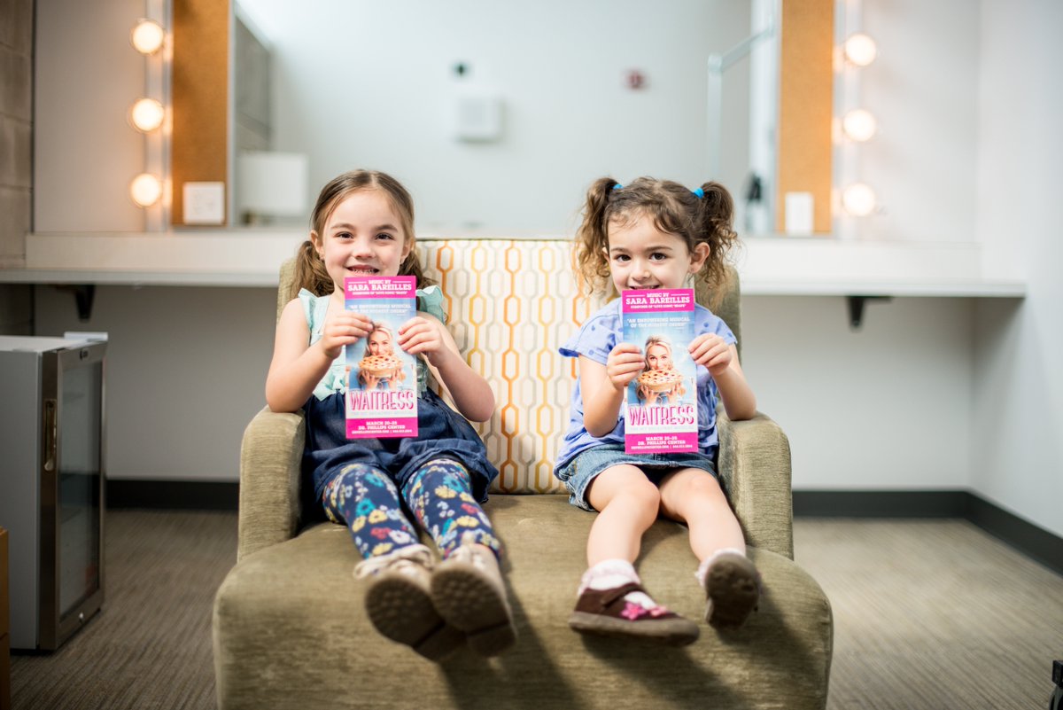 DrPhillipsCtr's tweet photo. A small Pi Day announcement: Locals Delainey Silvestro &amp; Ella Helton (both age 5) will be taking turns appearing as Lulu in @WaitressMusical during its stay in Orlando. #WaitressOrl #FAIRWINDSBway https://t.co/asdz9S3DM0