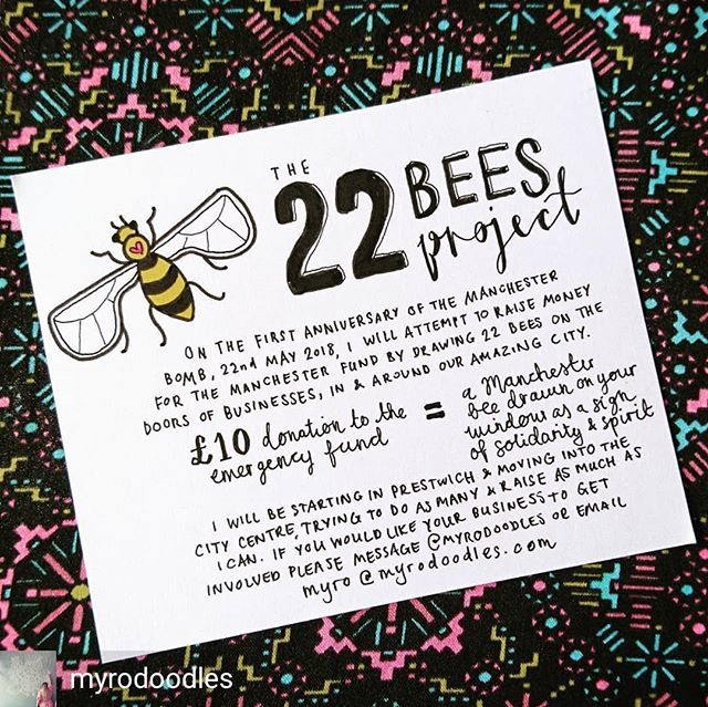 Brilliant project by @myrodoodlegirl Will proudly be supporting @the22beesproject #prestwich #22beesproject ift.tt/2HzSvtY