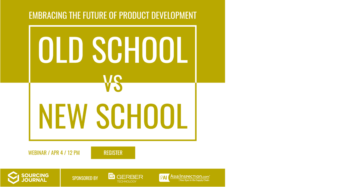 SourcingJournal's tweet photo. What will the future of product development entail? Join us for our webinar sponsored by @GerberTech  and @asiainspection on April 4 to learn more. Register at https://t.co/2o8nwLED2Y https://t.co/3XnxW0a7f2