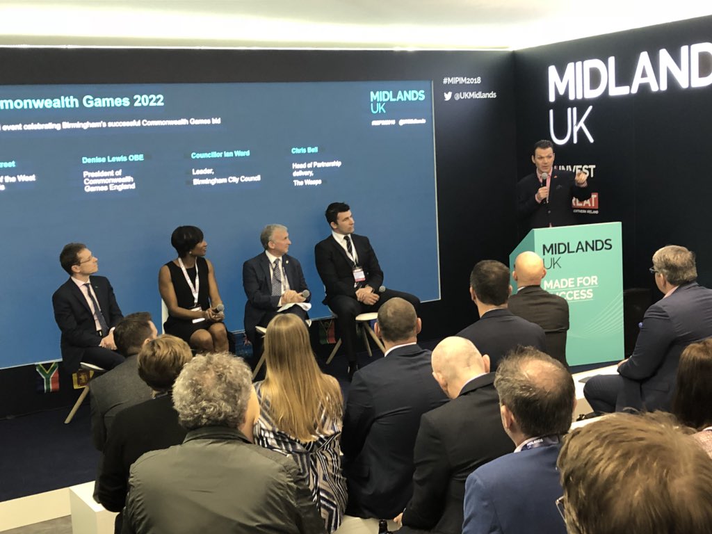 Richbonner's tweet image. @arcadisMarks chairing superb #commonwealthgames2022 panel discussion with @andy4wm Denise Lewis. Legacy includes new infra, facilities and world wide audience looking into Birmingham. @ArcadisUK