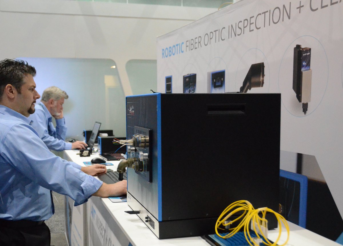 FiberQA's tweet photo. Good morning #OFC18 ! We're ready for another day of demos here at Booth #2422. Stop by to learn more about our robotic inspection and cleaning systems and how we can help you eliminate supply chain friction with highly repeatable and reliable test results. #qualityassurance https://t.co/GiGjPrEMEt
