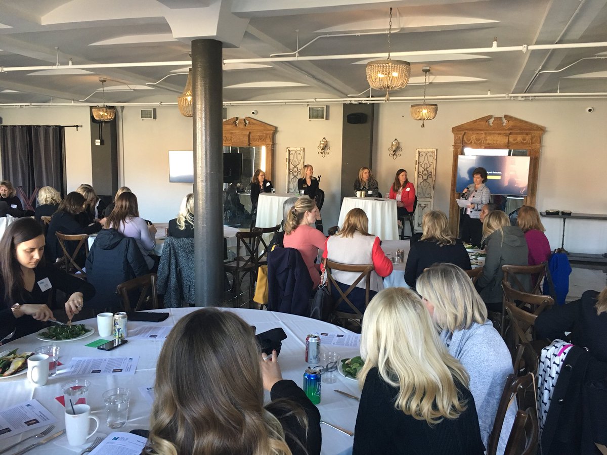 KimmerGHansen's tweet photo. What a fantastic venue hosting our @MplsChamber Executive Women’s Council lunch - Lumber Exchange Event Center!  Timely topic about women in nontraditional careers. Thank you speakers and sponsors. https://t.co/dqs0YSj7l0