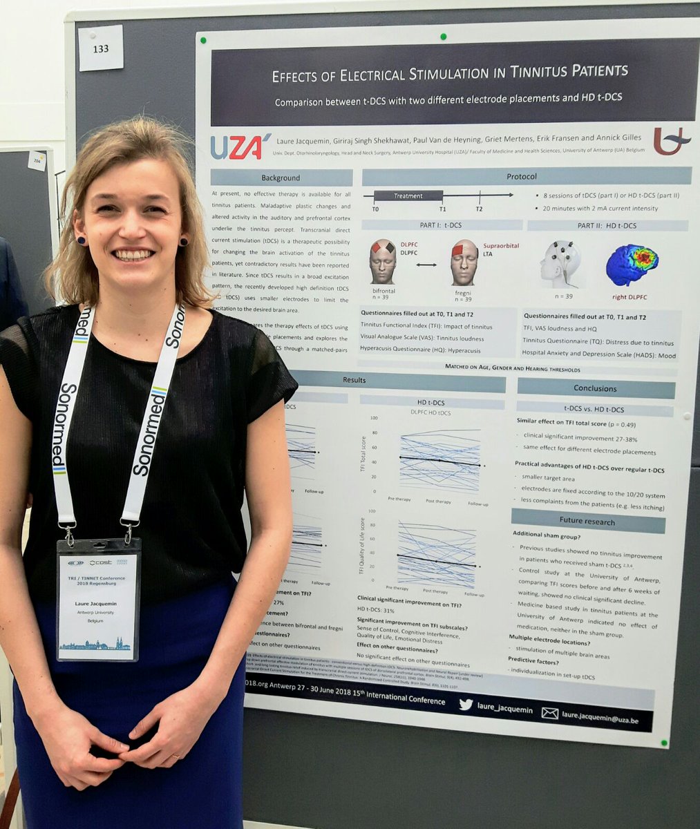 laure_jacquemin's tweet photo. Two poster presentations today on TRI 2018! #Tinnitus2018 #HDtDCS #EventRelatedPotentials https://t.co/bqnyNdFQW7