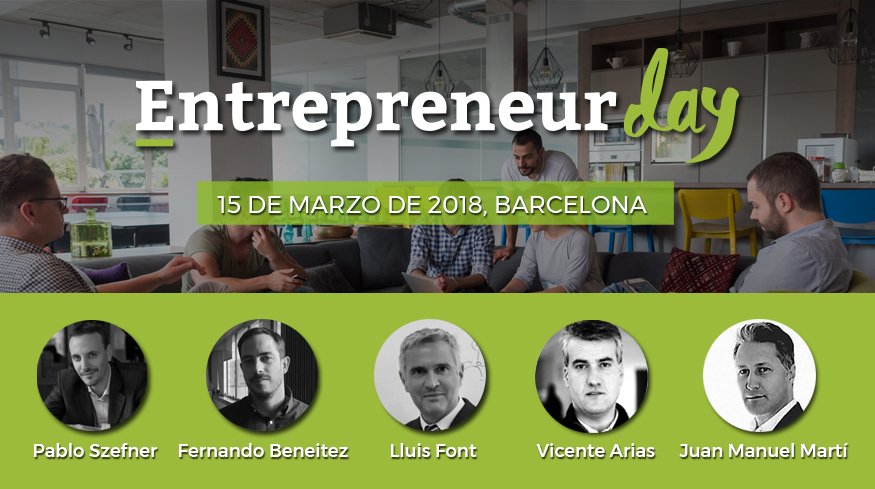 ¿Todavía no te has apuntado al #EntrepreneurDay? Mañana celebramos junto a <a href="/LaSalleTechnova/">La Salle Technova</a> y <a href="/seedrocket/">SeedRocket</a> en Barcelona este evento para emprendedores y startups. ¡Corre a apuntarte GRATIS! 👏 entrepreneurday.es/#inscribete