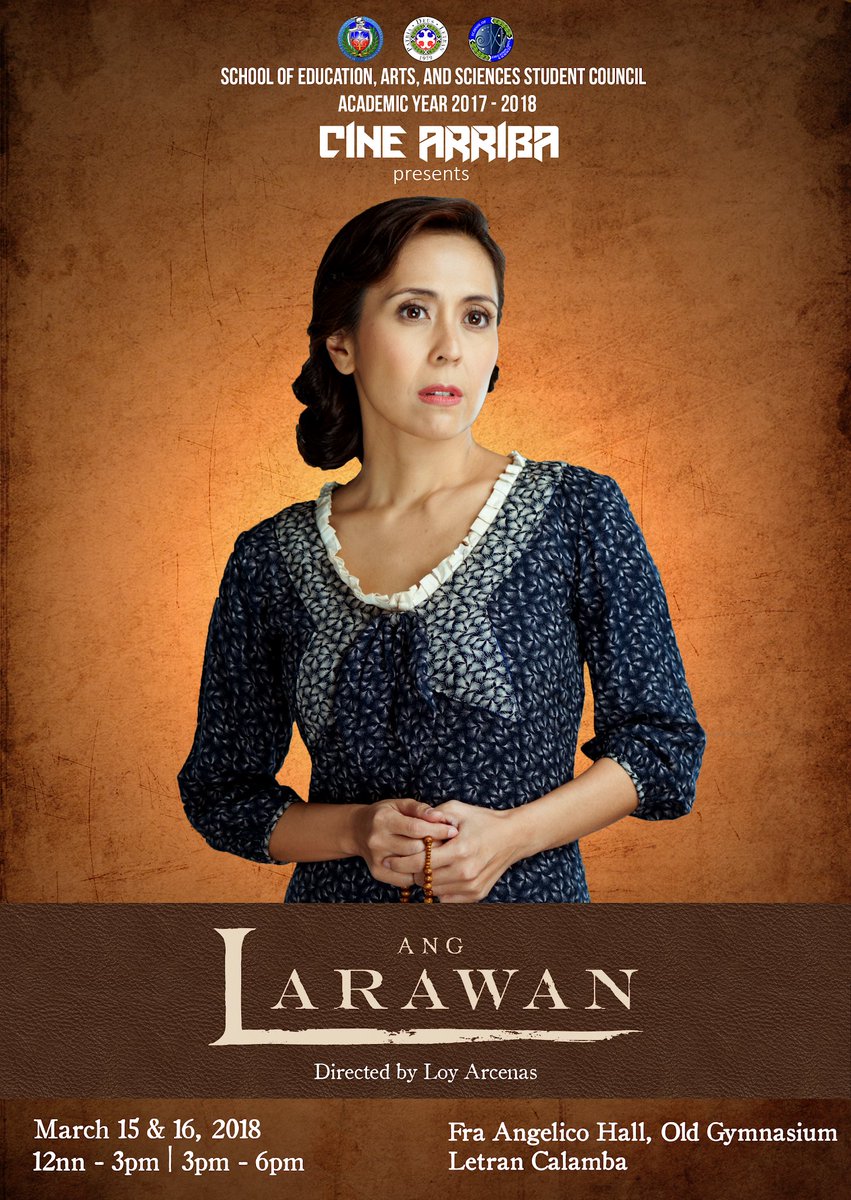 seassc's tweet photo. Get to know Rachel Alejandro as "Paula Marasigan" in the movie #AngLarawan on first #CineArriba brought to you by the School of Education, Arts, & Sciences Student Council, in partnership w/ Culturtain Musicat Productions Inc.
#PhoenixInformed
#AngLarawanTheMovie
#CineArriba2018 https://t.co/oY4D8sbqx9