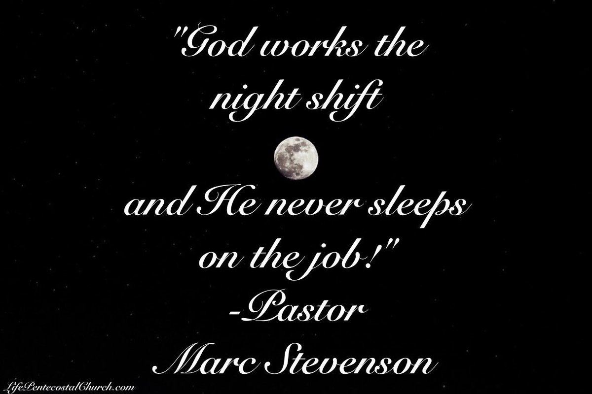 MidCitiesC's tweet photo. Pastor Stevenson preached a great message this past Sunday morning! When we go through night seasons in our lives, God is there, He works the night shift and He never sleeps on the job!

#LifeUPCI #Jesus #Works #NightShift https://t.co/sqE29AiA8v
