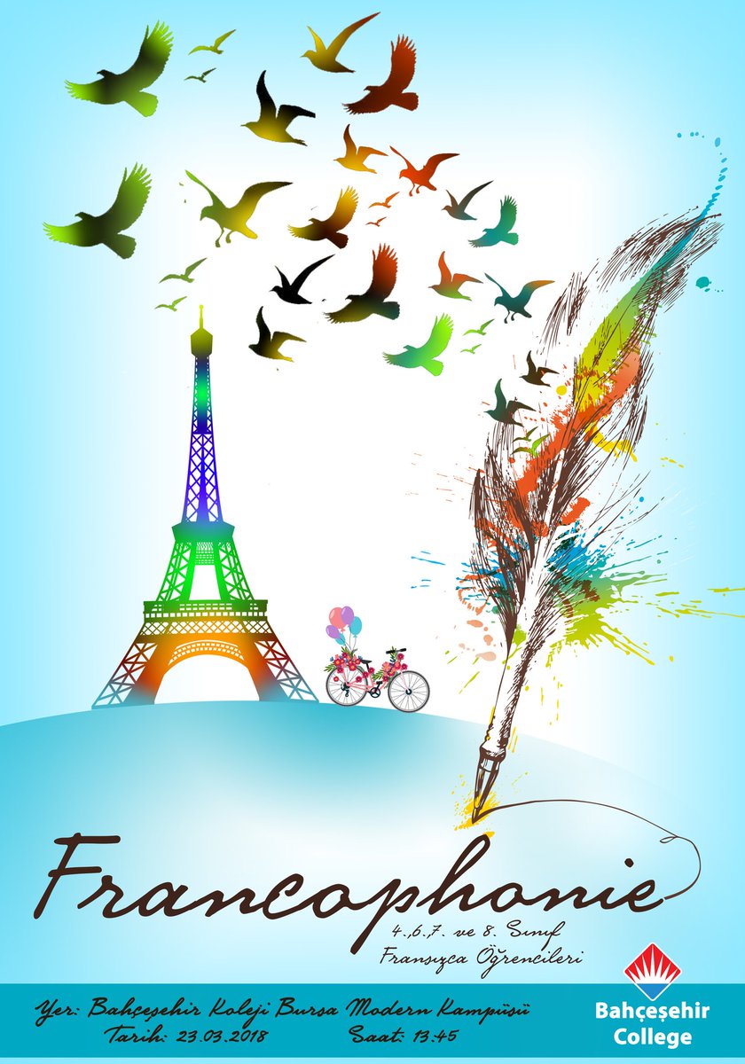 nagihanhoyur's tweet photo. Nous Fêtons la Francophonie!
We are ready to celebrate Francophonie!
Frankofon Gününü kutluyoruz!
#BKBursaModern #foreignlanguagedepartment #francophonie https://t.co/yN3n38Dyun