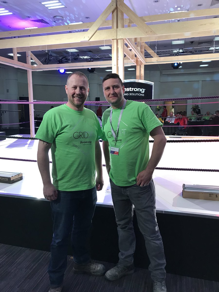 InterCeilLtd's tweet photo. @ArmstrongCeilin #GridOff #OmegaCeiling Graham and Stevey #TeamInterCeil #CurriedBull https://t.co/x8S7TzKYfy