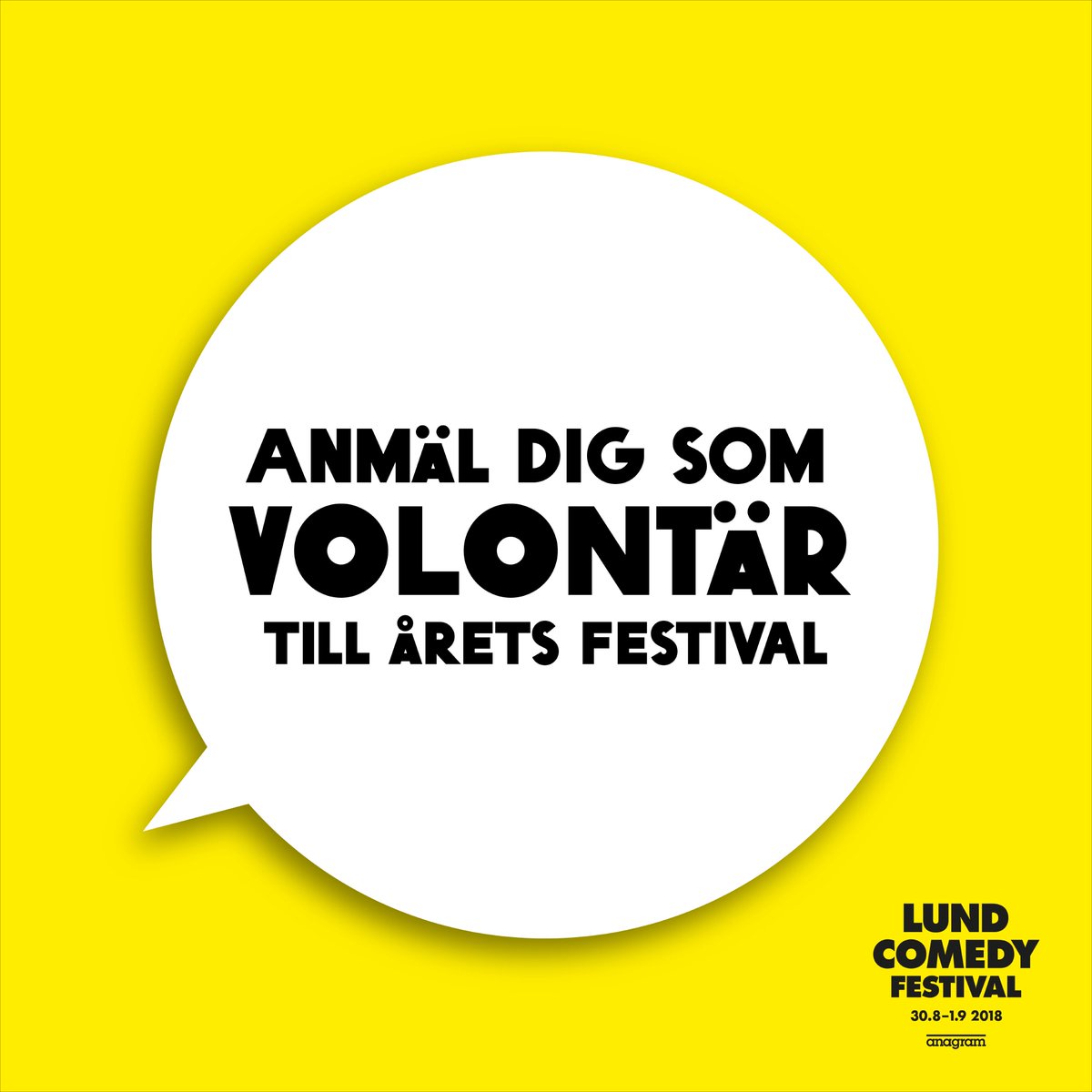 Var med och gör Lund till ett festivalområde där skratt och humor står i centrum! Anmäl dig som volontär här: bit.ly/2pg4JkP