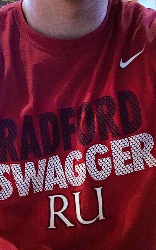 My @radfordu swagger was in full effect last night watching @RadfordMBB get that W! #MarchMadness #OwnYourColors