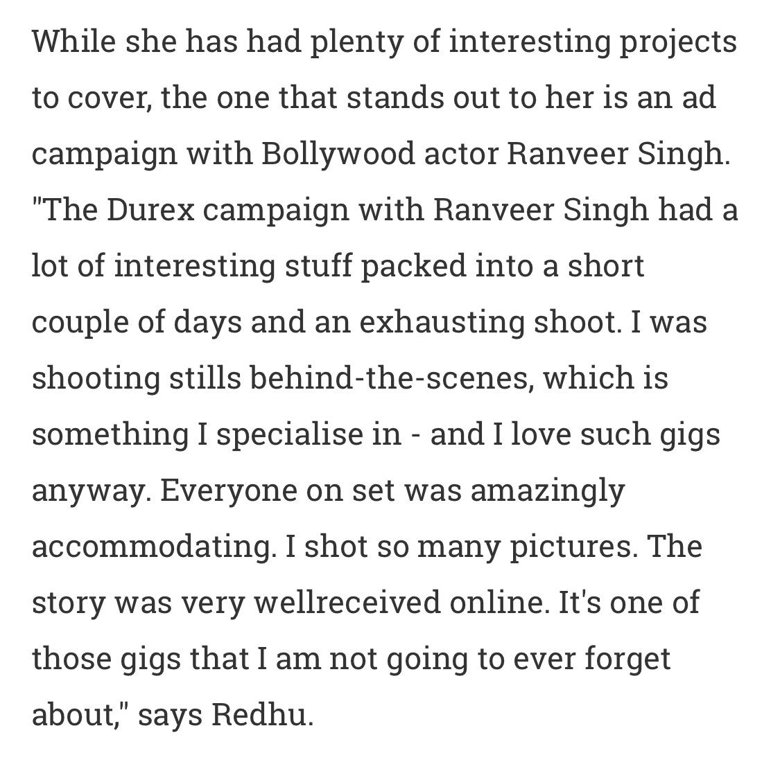 ranveercafe69's tweet photo. Photographer Naina Redhu on her experience of shooting for #DoTheRex https://t.co/7iq9Fgclmr