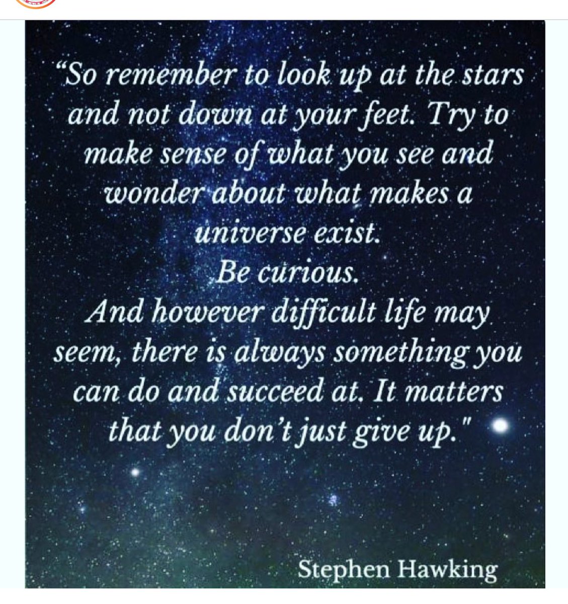 So remember to look up at the stars 🌟