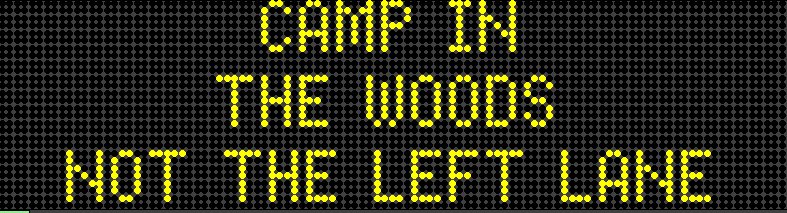 WisconsinDOT's tweet image. Digital message signs along the highways not only save lives, they give motorists a smile. What’s your favorite saying?  bit.ly/2GL350H
