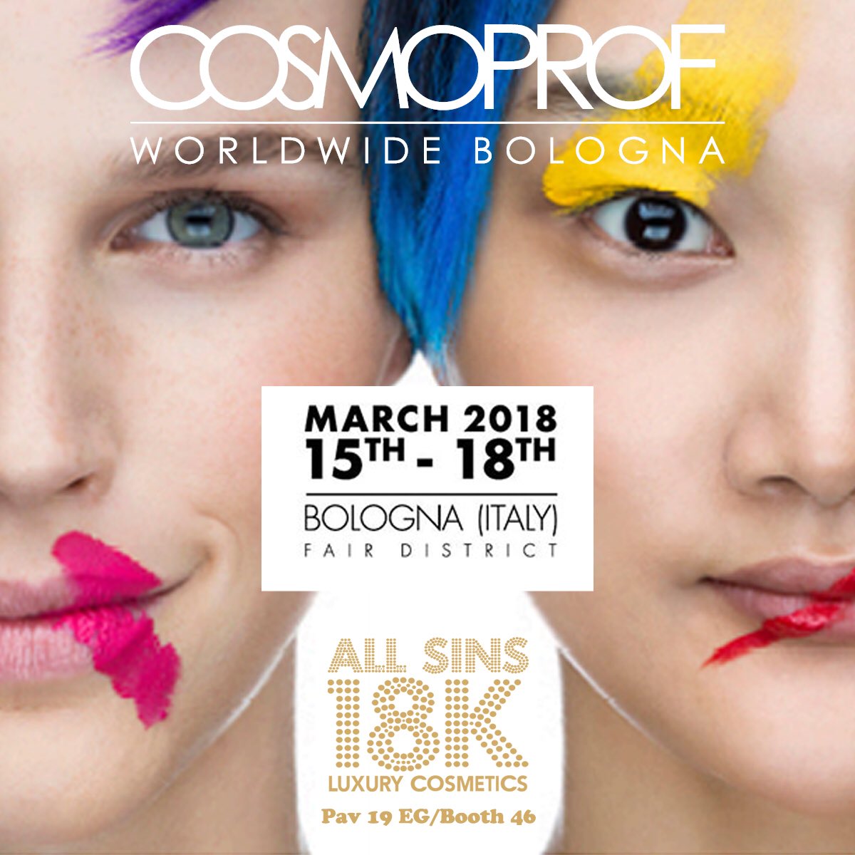 ALLSINS18K's tweet photo. This week is the Cosmoprof opening! Will you be there?
#luxurycosmetics #allsins #allsinsallskin #cosmoprof #cosmoprofbeauty #cosmoprof2018 #cosmoprofbologna #beauty #bologna @cosmoprofworld https://t.co/BuMmIrVAMX
