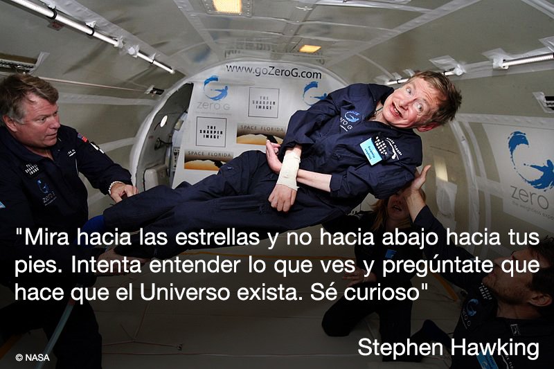 Lamentamos el fallecimiento del físico, astrofísico y divulgador científico Stephen Hawking. Su legado y pasión por las estrellas trasciende el tiempo y el espacio. Ad Astra ✨