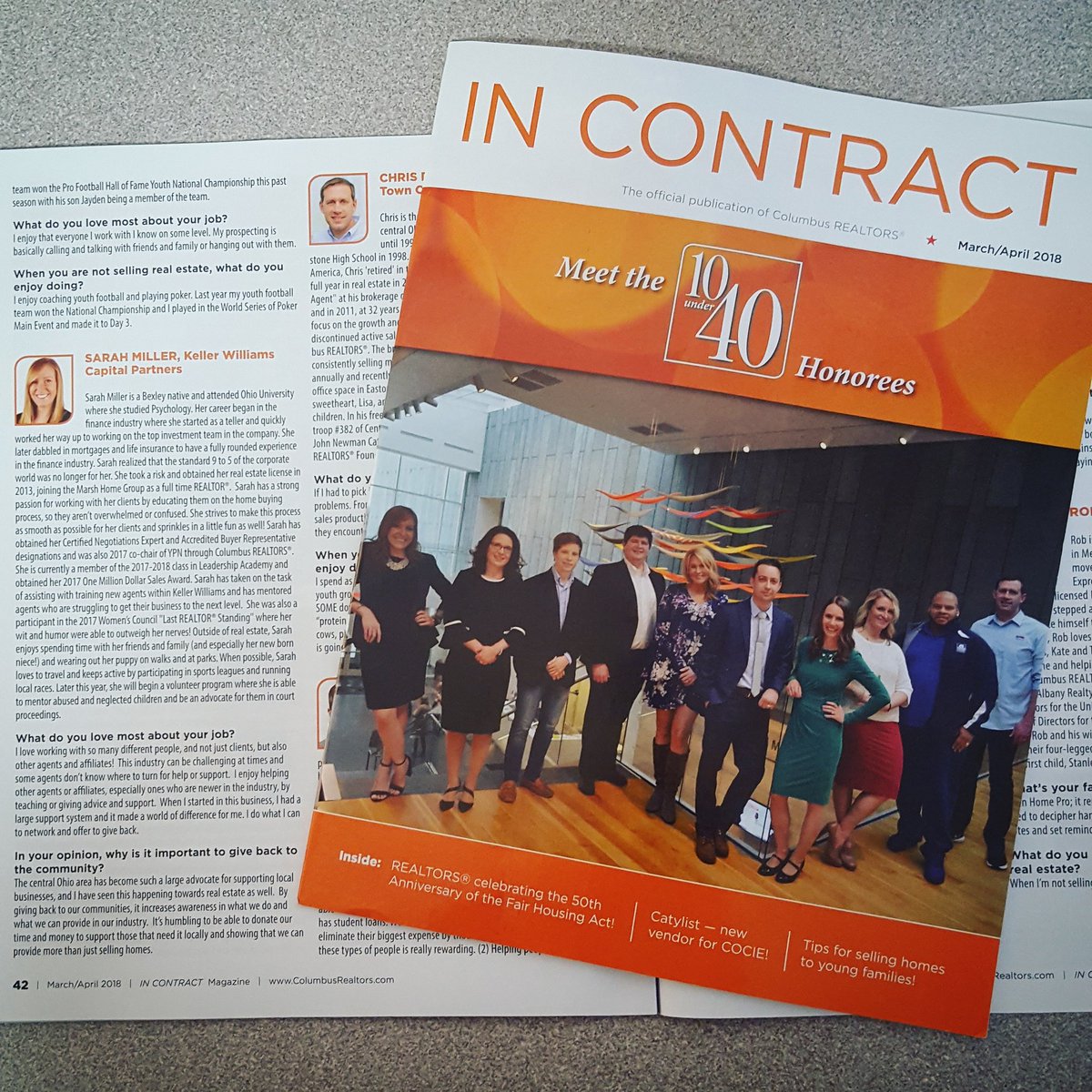LoveYourRedness's tweet photo. And the article is in! ๐ค๐๐พ
#Top10Under40 #columbusrealtors10under40awardwinner #ColumbusRealtors #InContractMagazine #GoodLookingCrew #humble https://t.co/cVwJ0Ki6ZF