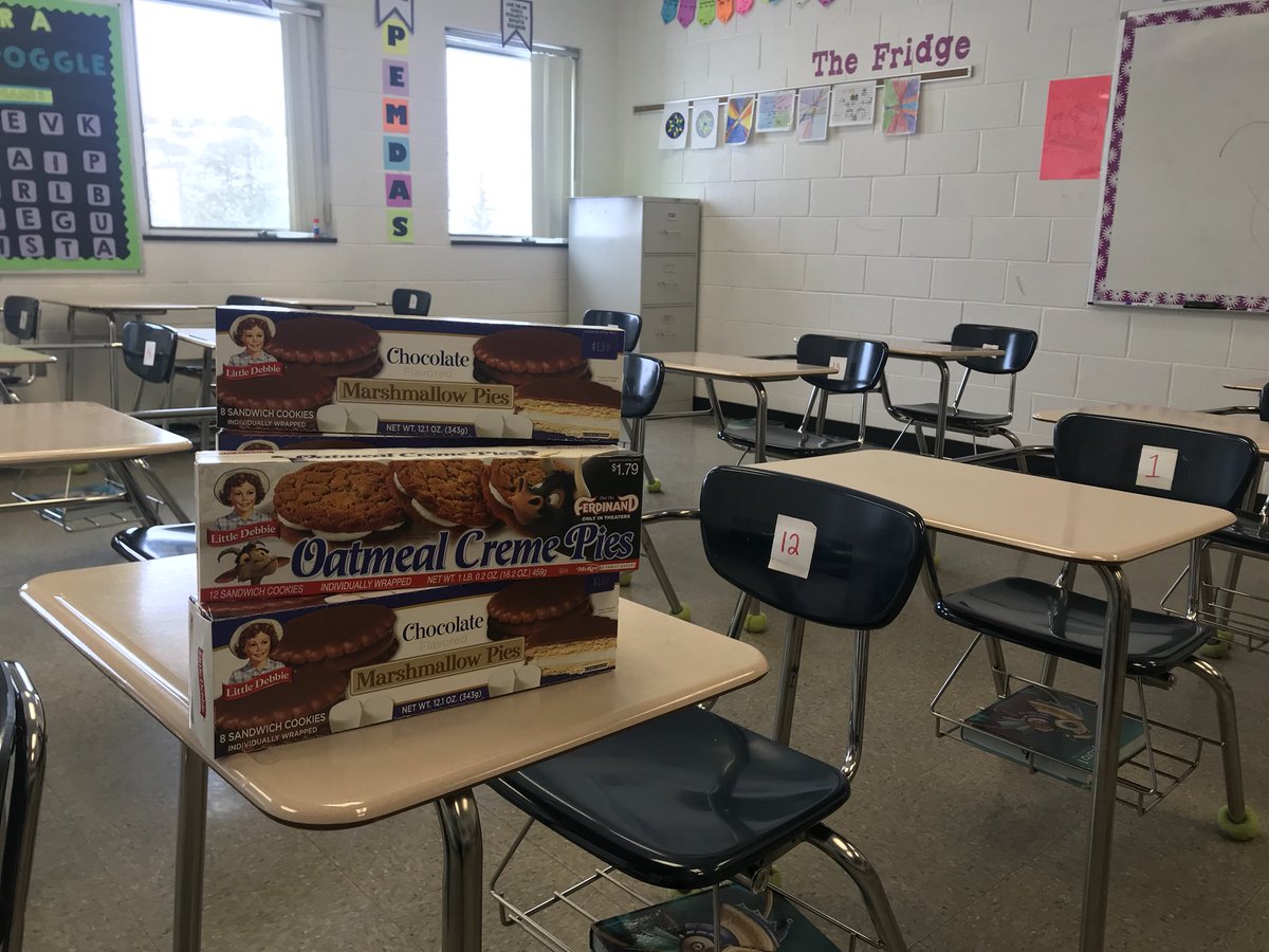 MrsRobertsACHS's tweet photo. HAPPY PI DAY! Our class celebration would have been way better if some students would have shown up...oh wait โ๏ธโ๏ธโ๏ธโ๏ธโ๏ธโ๏ธ #pidaysnowday #moonpi #oatmealpi https://t.co/NoGylM5Pbs