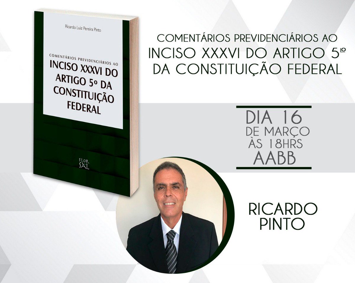 jurinews's tweet photo. Advogado Ricardo Pinto lança livro em Natal nesta sexta (16). https://t.co/0g6Zv5IZfJ https://t.co/jcT7rjNNyX