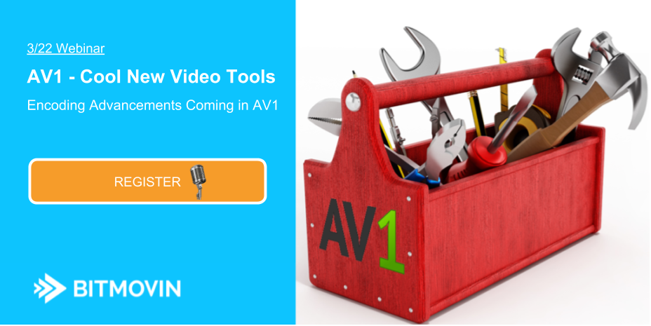 bitmovin's tweet photo. What to learn about AV1? Join @Bitmovin's Martin Smole @smole3 and Kieran Farr @kfarr as they help you navigate the next-generation codec from the Alliance for Open Media. Register for the webinar --> https://t.co/yewmWQZrza https://t.co/mkGgOAORDi