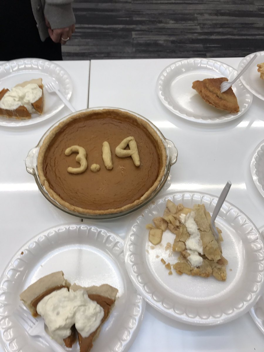 DrRedwolves's tweet photo. Happy Pi Day From Saline Middle! Celebrating 3.14 All Day Long! #smscompass #sascompass #smspi #sms3.14 https://t.co/te0AOO5Hzo