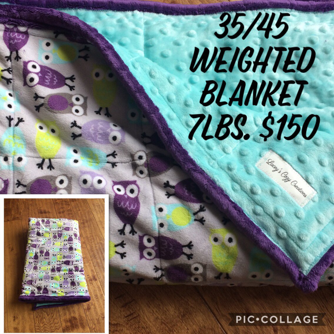 LaceysCreations's tweet photo. I have this stunning weighted blanket for sale. It is finished and ready to go. 7lbs. $150. Messsage me to pick it up. https://t.co/gA7f1yjXle