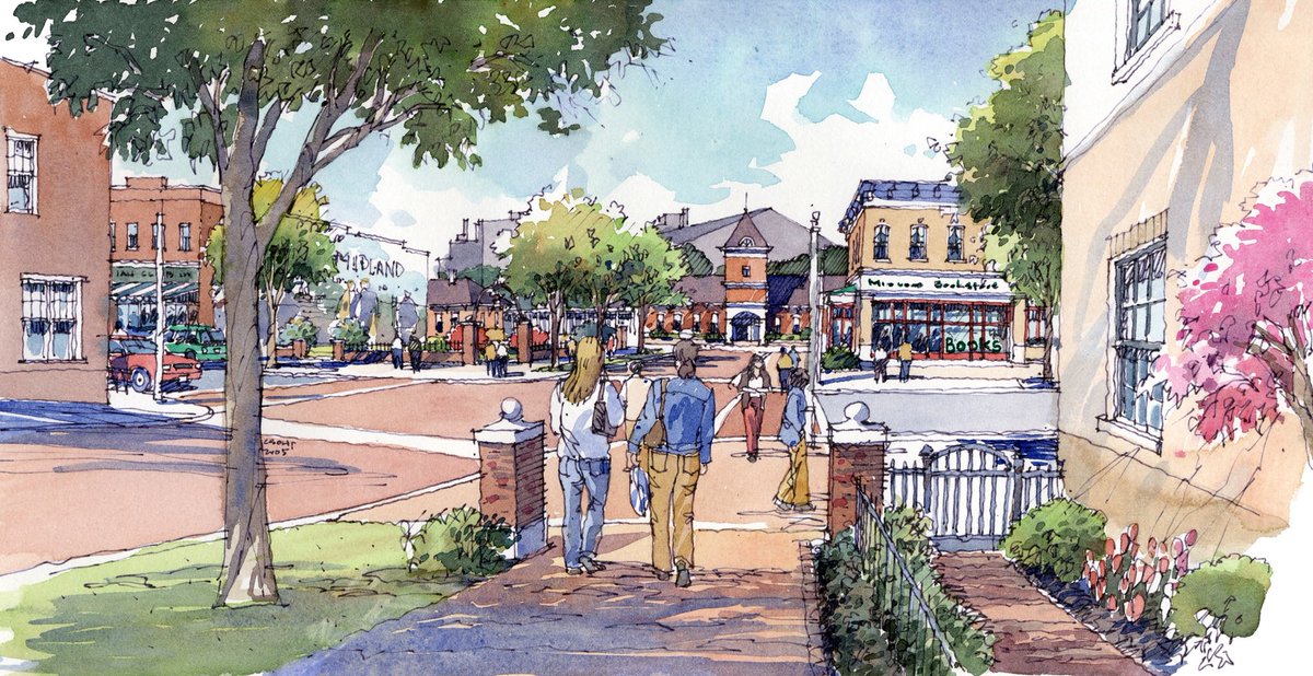 UDAStudio's tweet photo. #UDA Reflection - Midland Strategic Development Plan: Flashback to the early 2000’s and post-industrial Midland's downtown was empty. Today, the Main Street is a revitalized urban district of new educational uses.
#urbandesign #UDAstudio #UDAProcess #PublicProcess https://t.co/jZtIHzI7vs