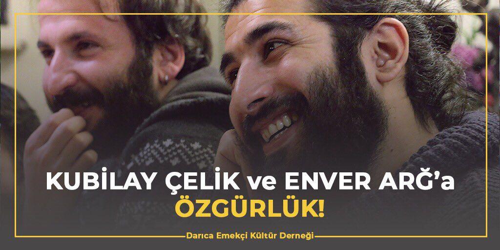 Darıca Emekçi Kültür Derneği (DEKD)’nin Başkan Yardımcısı Kubilay Çelik ve Kurucu Üyesi Enver Arğ'ı savcı tutuklama isteğiyle mahkemeye sevk etti. #EnverArğ adli kontrol şartı ile serbest bırakıldı. #KubilayÇelik’in sorgusu birazdan başlıyor.