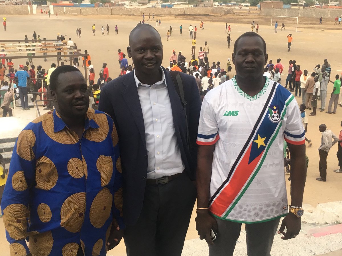AjakPeter's tweet photo. Delighted to attend a football tournament in Bentiu in which teams from PoCs and those within the town competed. Congrats to Governor Monytuil &amp; my friend and compatriot in the #SSYLF Hon. Lam Tungwar and the Interim SSYLF Office in Northern Liech State. #SouthSudan @NxGenSS https://t.co/BspQwFtClF