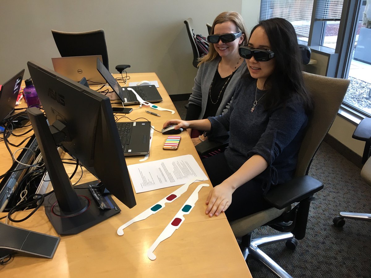 GISGeekNorth's tweet photo. This session always makes it real for me.  The first demo dry-run with the team for the #EsriCanadaUC. Wait, everyone has 3D glasses on ... Hmmmm.. wonder what that means? https://t.co/qhnaF9Ymp9