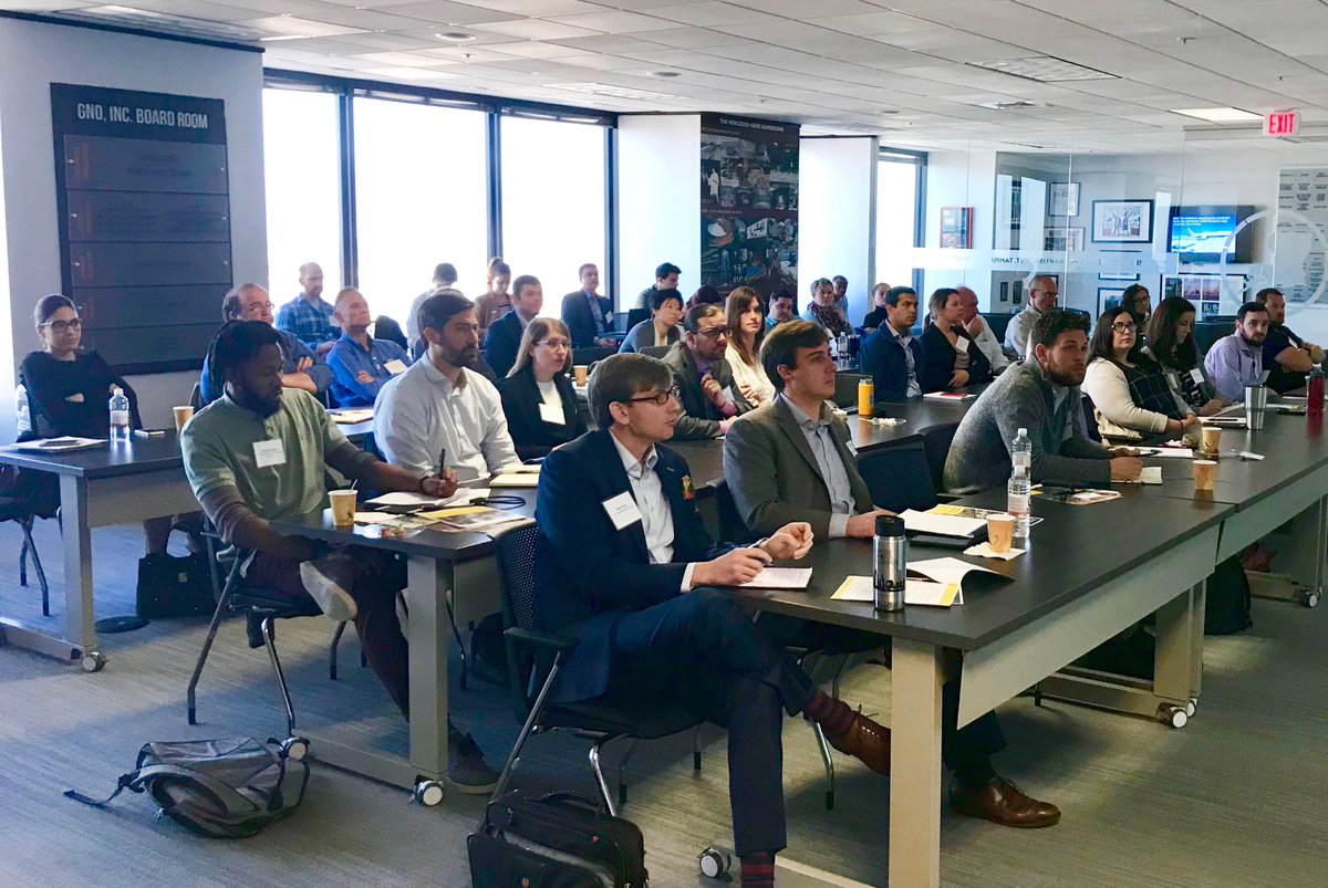 resilientNOLA's tweet photo. It’s a packed house this morning! Panels on commercial benchmarking @TulaneArch #energyefficiency Symposium  #BenchmarkNOLA @IMT_speaks https://t.co/o4uw9Wq8Ll