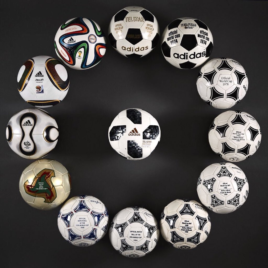 DeporteTotal780's tweet photo. 🏆🌍¡A 92 días del Mundial!👏🏼😃

1970: Telstar
1974: Telstar Durlast
1978: Tango
1982: Tango España
1986: Azteca
1990: Etrusco Único
1994: Questra
1998: Tricolore
2002: Fevernova
2006:+Teamgeist
2010: Jabulani
2014: Brazuca
2018: Telstar 18

¿Cuál es tu Favorito?

#F780📻 https://t.co/dv7gIL7Iyd