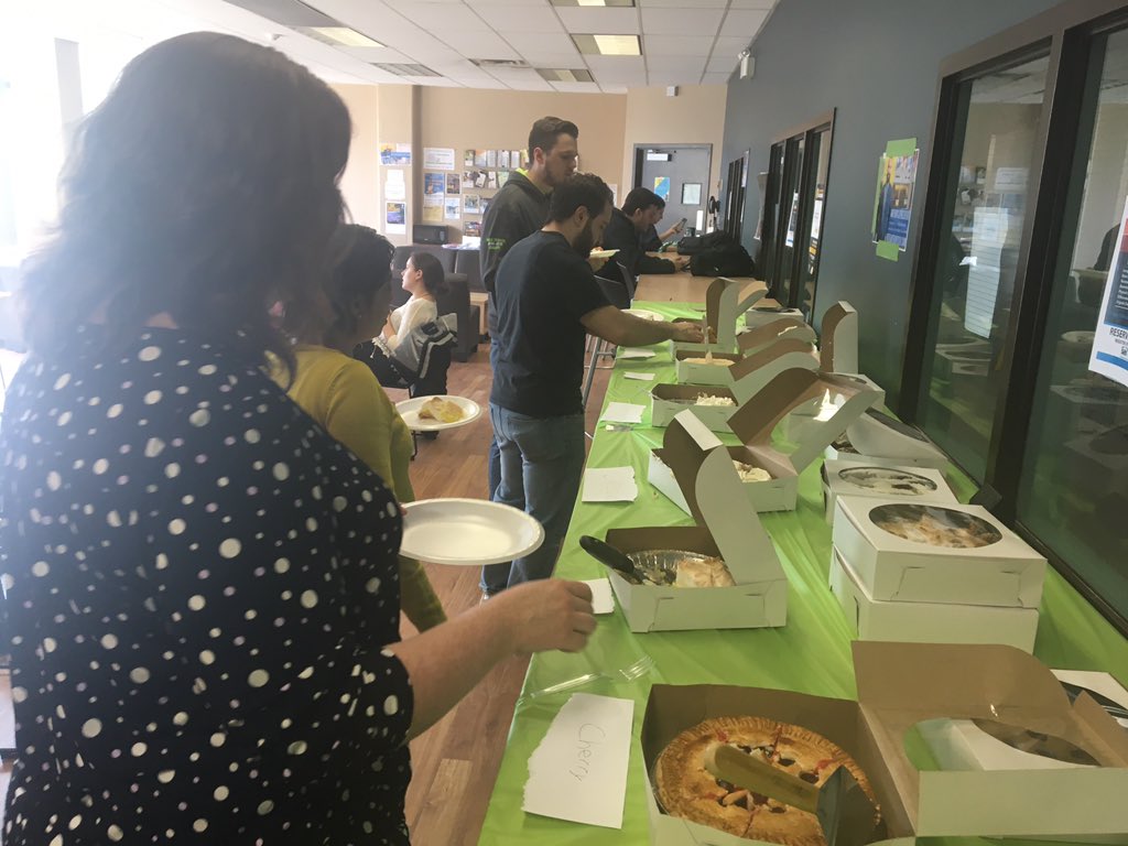 uwinscience's tweet photo. Happy Pi Day! @UWinSciSoc has all the pies of your dreams.  Student Lounge EH 250. #WindsorScience https://t.co/oVP6NOpNcR