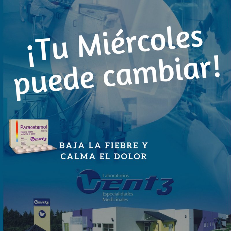 LabVent3's tweet image. ¿Empezaste el día con dolor? ¡Queremos verte bien!
Contribuimos a tu salud. Conoce más sobre nosotros vent3.com.ar #BuenMiercoles