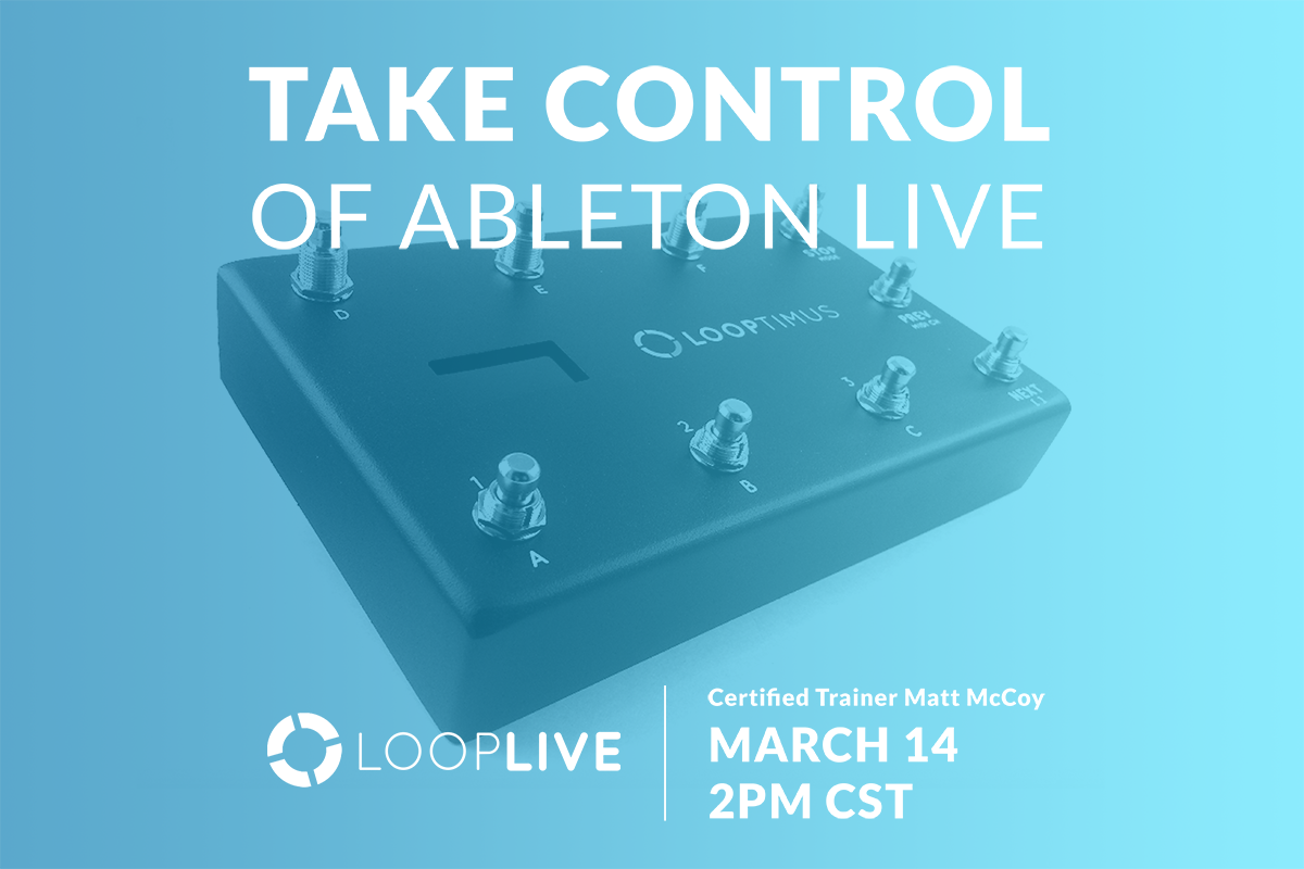 LoopCommunity's tweet photo. Today at 2 PM CST, Ableton Live Certified Trainer Matt McCoy will be hosting a LIVE training on how to take full control of Ableton with the LOOPTIMUS MIDI Foot Controller! You don't want to miss this! #Looptimus #LoopLive #AbletonLive #loopcommunity https://t.co/mNRlfcUe7M