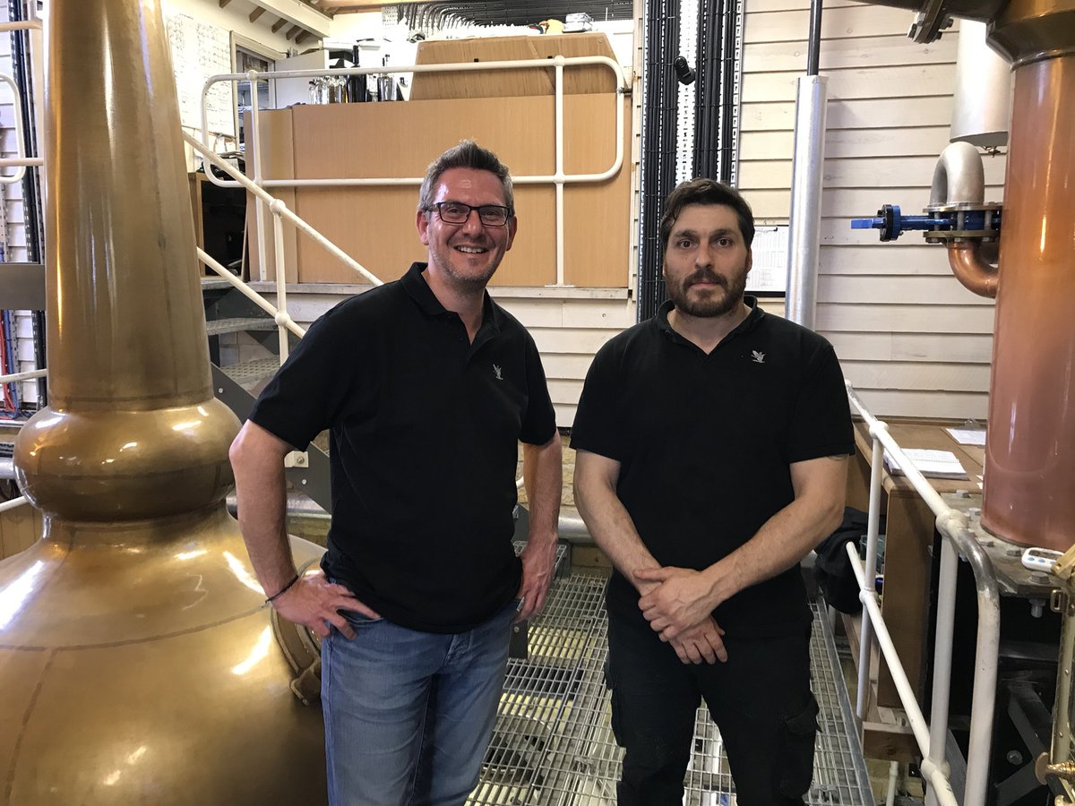 Cotswoldistill's tweet image. It’s been great having John, the spirits buyer for @waitrose, visiting our distillery over the last couple of days. He’s definitely gotten stuck in with production - he even helped us to distill a batch of whisky! 🥃