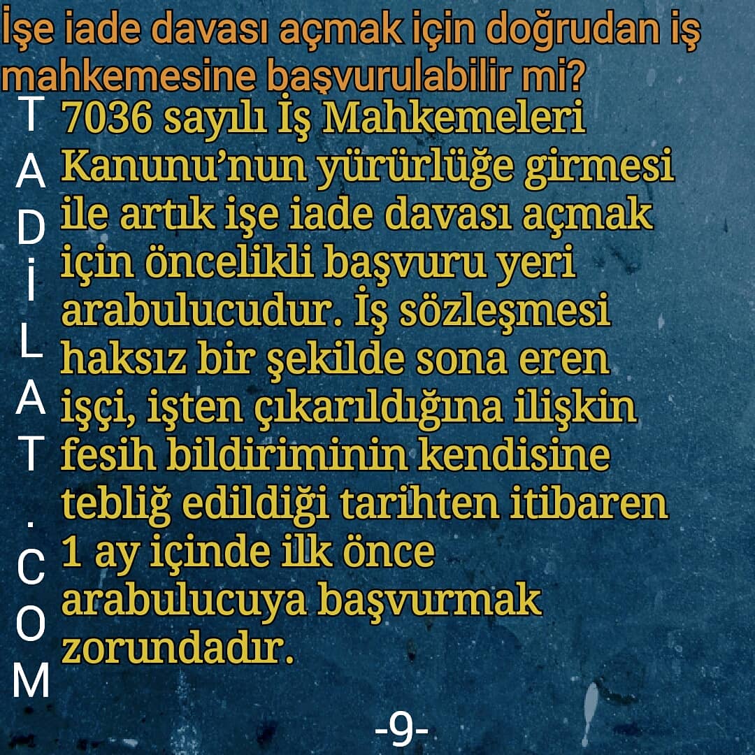 tadilatcomm's tweet photo. İŞE İADE DAVASI İLE İLGİLİ BİLMEMİZ GEREKENLER - 3 - https://t.co/dEpdOZkrj7
