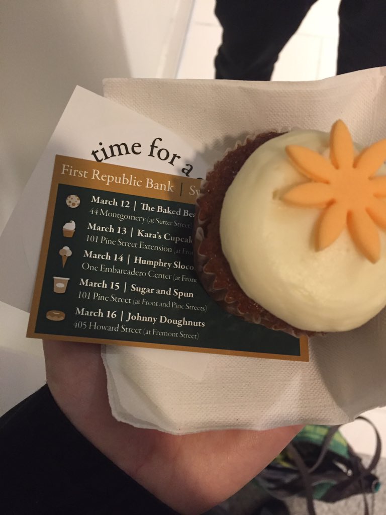 Here's my #sxsw schedule this week. lol it's "sweet week" @firstrepublic bank and I have enjoyed <a href="/Karascupcakes/">Kara's Cupcakes</a>. Can't wait for <a href="/sugarandspun/">Sugar and Spun™</a> #SF #notatsxsw