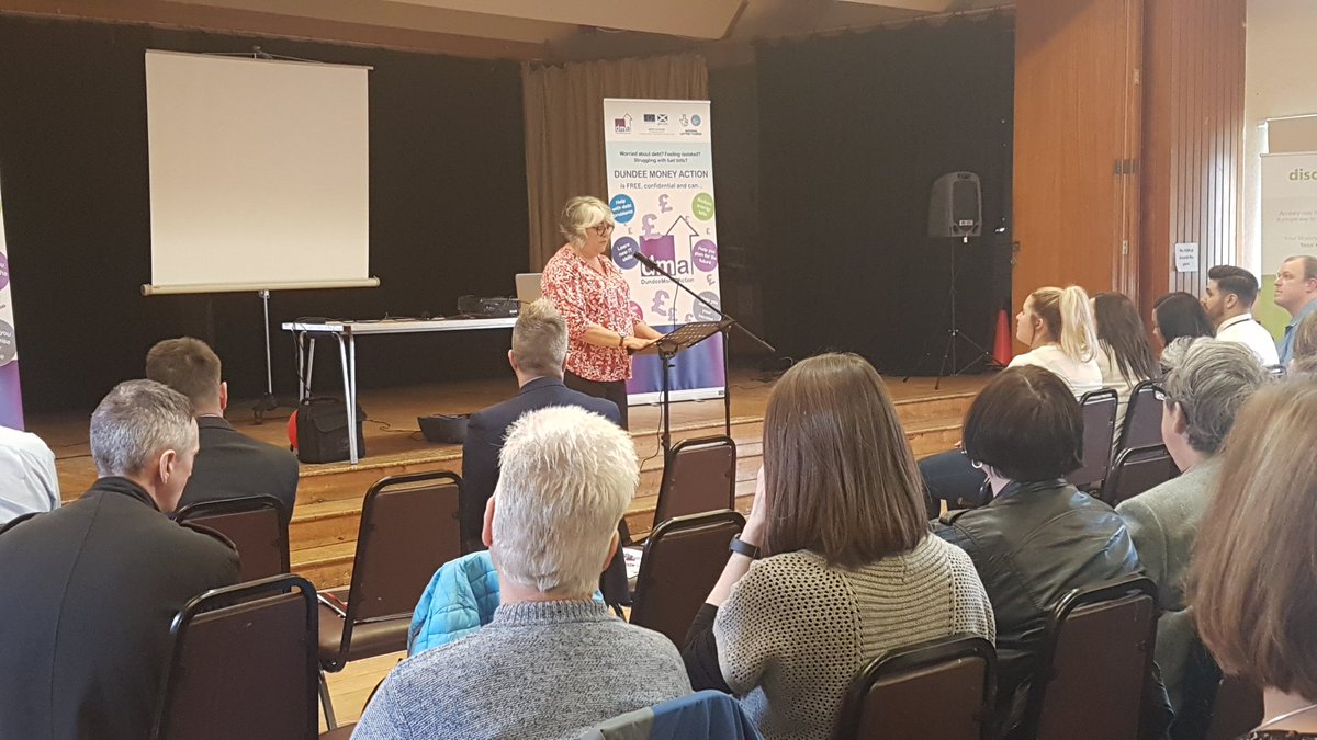 DundeeCouncil's tweet photo. Mary Kinninmonth from @CitAdviceScot speaking at the launch of Dundee money action. Praising the partnership working that has made this new project possible.
#DMALaunch
https://t.co/3hQBndTxsr https://t.co/0Vpbt5LDuG